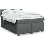Maison Chic Box spring postelja - Vzmetna postelja z vzmetnico temno siva 140x200 cm blago SL24404, (21890672) | Shoptok.si