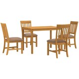  Blagovaonski set 5 kom. Siva Čvrsto Hrastovo Drvo | shoptok.hr