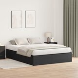 vidaXL Postelja za shranjevanje Črna Hrast 140x190 cm, (22051504) | Shoptok.si
