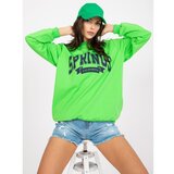 Fashion Hunters Green and navy blue cotton sweatshirt without a hood Cene