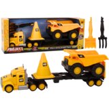  Set građevinskih vozila - kiper + šleper - žuti | shoptok.hr
