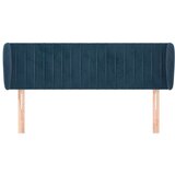  Vzglavje z ušesi temno modro 147x23x78/88 cm žamet, (20952513) | Shoptok.si