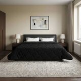  Ljetni pokrivač Crna 200 x 200 cm Mikrofibra i teddy flis | shoptok.hr