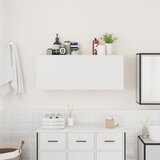  Kupaonski zidni ormarić bijeli 100x25x40 cm izrađeno drvo | shoptok.hr