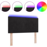 vidaXL LED uzglavlje s gumbima, crno, 80 cm, baršun | shoptok.hr