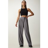  Women's Gray Pleated Palazzo Trousers | Shoptok.si