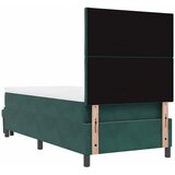  Krevet s opruga kutije Tamnozelena 200 x 90 cm Baršun | shoptok.hr