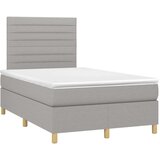  Box spring postelja z vzmetnico svetlo siva 120x200 cm blago, (20930345) | Shoptok.si