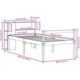  Krevet s regalom za knjige bez madraca 75x190 cm borovina - Prirodna 75 x 190 cm | shoptok.hr