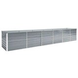  Povišena vrtna gredica od pocinčanog čelika 480x80x77 cm siva | shoptok.hr