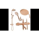 REA Bath Set za prhanje in kopalno kad Lungo Pink Gold s termostatom | Shoptok.si