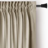 Restilo Rjava/bež žametna zavesa za delno zatemnitev 140x270 cm Pleat – | Shoptok.si