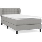 Maison Chic Box spring postelja - Vzmetna postelja z vzmetnico svetlo siva 80x200 cm blago SL13540, (21904571) Cene
