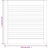 Vrata za omarico z letvicami 2 kosa 61,5x59,4 cm trdna borovina, (21413363) | Shoptok.si