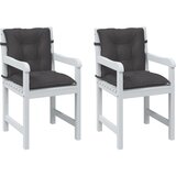  Jastuci za stolice 2 kom prošarano antracit 100x50x7 cm tkanina | Eponuda.com