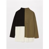 LC Waikiki Half Turtleneck Women's Knitwear Tunic with Color Block Long Sleeve | ePonuda.com