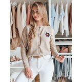 DStreet Sweter damski one size z haftem AMELIE beżowy | shoptok.hr