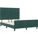 vidaXL Postelja Temno Zelena 140x190 cm Žamet, (22049387) | Shoptok.si