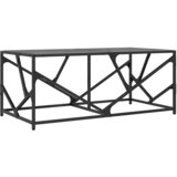  Stolić za kavu s crnom staklenom površinom 98,5x50x41 cm čelik | Eponuda.ba