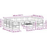  Set vanjskih sofa 10 kom. Bijela i bež | shoptok.hr