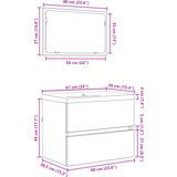 vidaXL Set namještaja za kupaonicu 3 pcs Crni hrast 60 x 38.5 x 45 cm | shoptok.hr