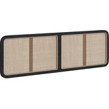  Uzglavlje s uzglavljem Crna 180 x 55 x 3 cm Ratan | Shoptok.si