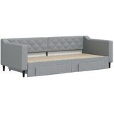  Dnevni krevet na razvlačenje svjetlosivi 90 x 200 cm od tkanine | shoptok.hr