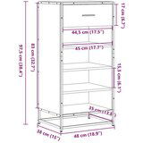 vidaXL Stalak za cipele crni 48x38x97,5 cm izrađeno drvo | shoptok.hr
