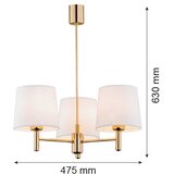 Brilagi Luster na šipci MONTE 3xE27/15W/230V krem/zlatna | Eponuda.com