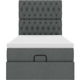 vidaXL Otomanski posteljni okvir z vzmetnico siv 90x190 cm blago | Shoptok.si