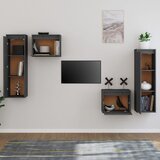 TV ormarići 4 kom sivi od masivne borovine | shoptok.hr