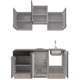 Flex-Well Majhna Kuhinja Capri, Črna, Hrast | Shoptok.si