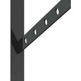 vidaXL Nosilec za polico 4 kosi 23,5x2,5x15,5 cm črno nerjaveče jeklo | Shoptok.si