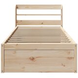  Okvir kreveta s uzglavljem 75x190 cm od borovine | shoptok.hr