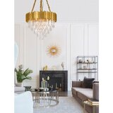 Nova Luce Kovinska viseča svetilka v zlati barvi s kristalnim senčilom ø 73 cm Grane – | Shoptok.si