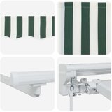  Ručni okvir tende s LED-ima Zelena i bijela 2,5 x 2 m | shoptok.hr