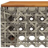 vidaXL vrtni stol sivi 55 x 55 x 36 cm od poliratana i bagremovog drva | shoptok.hr