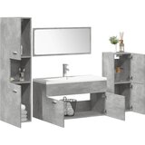 Maison Chic Kopalniško pohištvo - Kopalniški sestavi 5 kosa betonsko sive barve konstruiran les, (21788028) | Shoptok.si