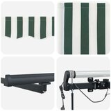 vidaXL Tkanina za tende s Zelena i bijela 350 x 250 cm Poliester | shoptok.hr