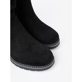 Shelvt Women's black ankle boots with decorative ruffles | Shoptok.si