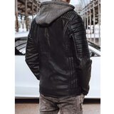 DStreet Black men's leather jacket TX4244 Cene