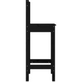  Barske stolice 2 kom crne 40x41,5x112 cm od masivne borovine | Eponuda.ba