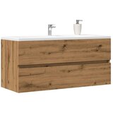 vidaXL Omarica za umivalnik artisan hrast 100x38,5x45 cm inž. les Cene