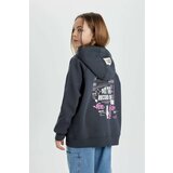 Defacto Girl Hooded Soft Lined Zippered Cardigan cene