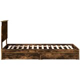  Okvir za krevet s ladicama Dimljeni hrast 75 x 190 cm | shoptok.hr