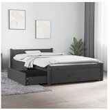  Posteljni okvir s predali siv 90x200 cm | Shoptok.si