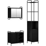  Set ormarića za kupaonicu 3 kom. Crni hrast 40 x 36 x 200 5 cm - Crni hrast Ormar s umivaonikom (1 vrata i 1 polica) + viseći or | shoptok.hr