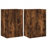vidaXL Stenske TV omarice 2 kosa dimljeni hrast 40,5x30x60 cm inž. les, (20977886) | Shoptok.si