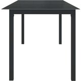 In vrtni stol crni 190 x 90 x 74 cm od aluminija i stakla | shoptok.hr