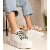 Gemre White women's sneakers with chunky laces Kessa | Shoptok.si